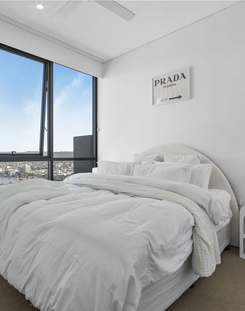 Serene, immaculately styled bedroom